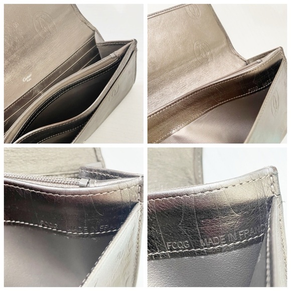 Cartier metallic happy birthday monogram leather long wallet with card - Picture 9 of 12